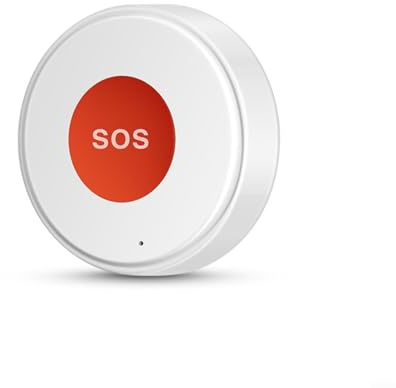 Advokingtap Botón de alarma WiFi SOS interruptor inteligente con batería recargable, IPX4 impermeable, para Tuya Smart para Alexa Google Assistant para seguridad del hogar