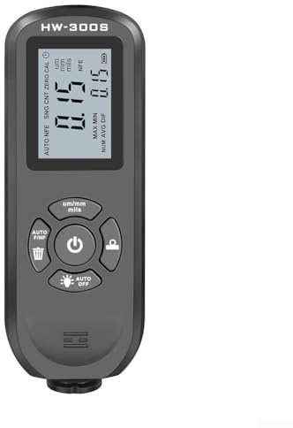 HW-300S Digital Coating Thickness Gauge, Portable Paint Thickness Meter, 0.1micron/2000 Range, Car Paint Film Coating Measuring Tool(black)