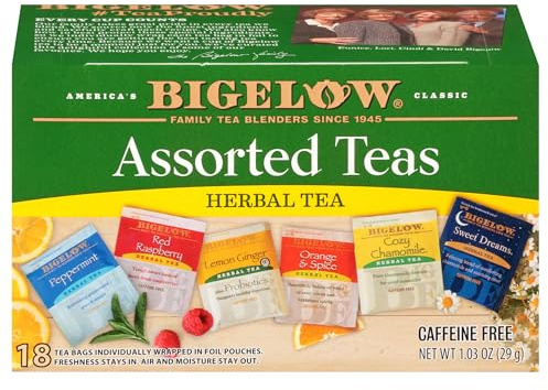 Bigelow Herbal Teas Six Flavor Assortment, 18 bags