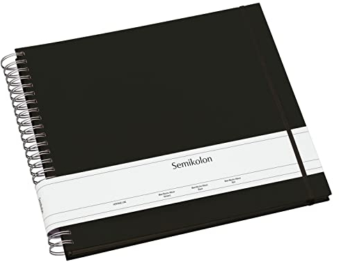 Semikolon 352965 Spiral Album Maxi Mucho - 34,5x30 cm - Fotoalbum, 90 Seiten schwarz, Fotobuch, black schwarz