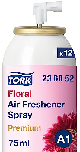 Tork Floral Air Freshener Spray A1, Fresh Scent, 12 bottles, 236052