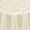 Kringel/Circle Tafeldecke Form, Größe & Farbe wählbar- Oval 160 x 360 cm - Champagner Damast Tischdecke
