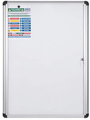 Bi-Office Vitrine d'Affichage Interieur Enclore Extra, Tableau Blanc Magnétique Verrouillable, Taille: 723 x 984 mm - 9xA4