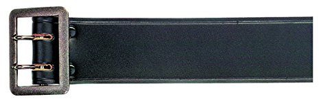 Arbeitsgürtel Rindleder 3 mm_Doppeldorn-Schnalle Guß Nr. 90_ - schwarz - 140