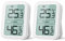 BFOUR Digital Thermo-Hygrometer Thermometer Hygrometer Indoor Temperature and Humidity Meter with Indicator for Indoor Climate Control, White, Pack of 2