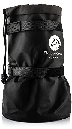 Unique-horn Soaking Bag | pour tremper facilement le sabot de votre cheval | utile pour les blessures, les ecchymoses et les infections | M | Diamètre 18cm