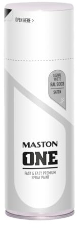 Maston Spray Paint ONE - Satin Signal White RAL9003 400ml