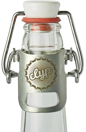 clyp 2 in 1 - Original Flaschenverschluss mit integriertem Flaschenöffner - vielseitig einsetzbar aus Edelstahl, Naturkautschuk und Porzellan