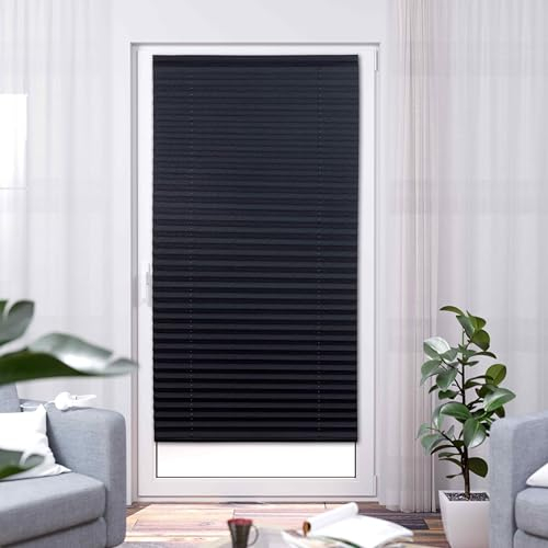 K-Home Estor Plisado Adhesivo Gris Protector de luz 40 x 210 cm (Ancho x Largo)