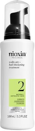 NIOXIN System 2 Scalp + Hair Treatment - Soin pour Cuir Chevelu et Cheveux Naturels, Chute Avancée - Enrichi en Biotine et Niacinamide (100 ml)