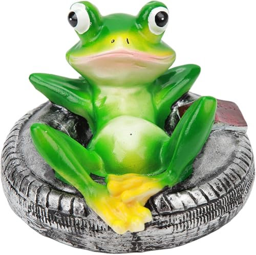 Wusdayer Harz-Frosch, Teich-Dekorationen, Outdoor, Teich-Ornamente, schwimmender Frosch, Gartenstatue für Zuhause, Garten, Hof, Dekoration