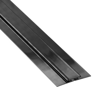 Vinyl Übergangsprofil H-Profil Edelstahl V2A, L250cm, H2mm, schwarz anthrazit gebürstet