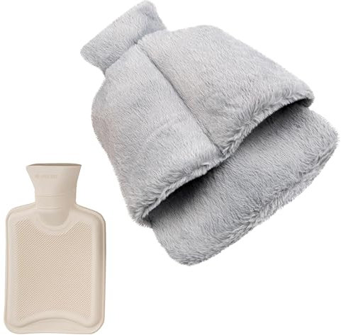 Crystals Hot Water Bottle, Foot Warmer with Cover, Soft Breathable Fabric, Winter Warmth for Men & Women, 2L Plush Heated Slippers, Feet Warmer for Cold Feet (Hot Water Bottle Slippers)