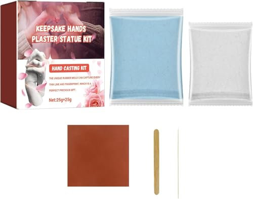 GNAUMORE Gipsabdruck Hände Paar,3D Handabdruck DIY Set,Handabdruck Set Pärchengeschenke,Handabdruck Set für Paare,Gipsabdruck Paar Jahrestag,Gipsabdruck Hände Paar Geschenke,Gips zum Gießen,Rosa