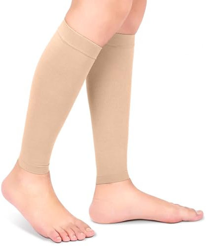 CATOR Bas de Contention Mollets Médical Bas de Compression Homme & Femm 23-32mmHg Soutien Graduel Manchon de Compression Mollet pour Les Varices, L'œdèm,XL