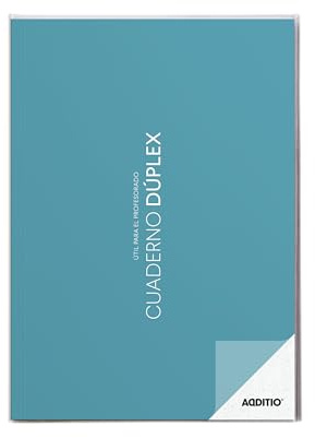 ADDITIO - Duplexbok för lärare | Kontinuerlig utvärdering | Studentrapportering | Månadsnärvaroregistrering | A4-storlek | spanska | ljusblå