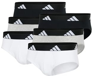 adidas Lot de 6 slips Active Flex Cotton pour homme, respirants, à séchage rapide, stretch dans les 4 directions