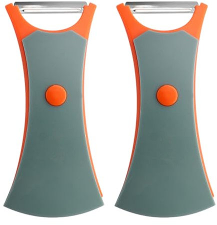 Pelaverdure 2 in 1 in acciaio inox con funzione julienne e manico in polipropilene, utensili da cucina per risparmiare lavoro