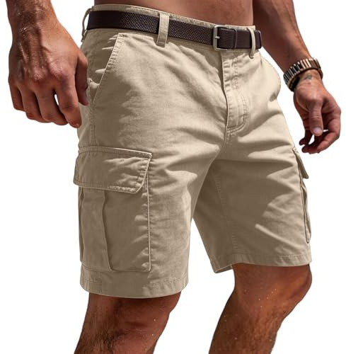 MOKBAY Pantalones Cortos De Trabajo Hombre Deporte Senderismo Montaña Pantalones Cortos Cargo Hombre Militares Casual Verano con Bolsillos