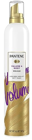 Pantene Pro-V Volume Body Boosting Mousse to Boost Fine, Flat Hair for Maximum Fullness, 6.6 oz