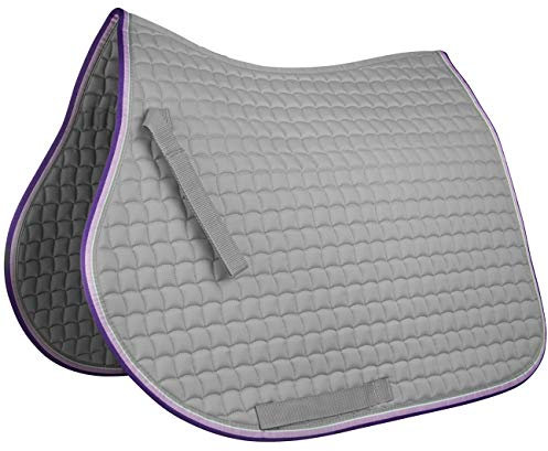 York Dressur Schabracke Ever Sattelunterlage Reitunterlage (grau)