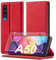 Handyhülle für Samsung Galaxy A50 Hülle Leder [Mit A50 Schutzfolie] für Samsung Galaxy A30s Hülle Klappbar Leder Flip Wallet Stoßfeste Case Schutzhülle Klapphülle für Samsung Galaxy A50/ A30s/ A50s
