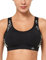 Yvette Damen Sport BH Starker Halt Große Größe Gekreuzt Rücken Gepolstert Fitness Lauf Joggen Yoga Bra,Black/Leopard Print,100F