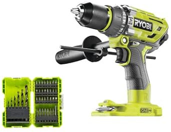 Pack RYOBI - Perceuse-visseuse à percussion R18PD7-0 - Brushless OnePlus sans batterie ni chargeur - 38 accessoires de perçage-vissage - RAK38SDD