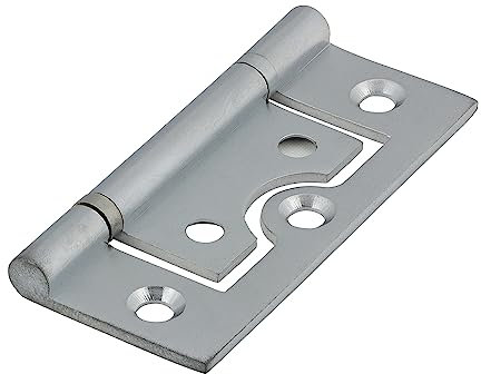 Timco - Plain Bearing Flush Hinges - Solid Brass - Satin Chrome (Size 60 x 41-2 Pieces)