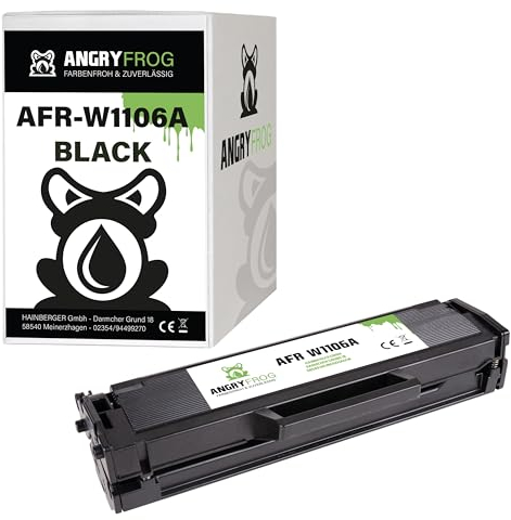 Angry Frog 1x Toner Kompatibel W1106a BK für HP Laser 107A 107W 135ag 137fwg 138w