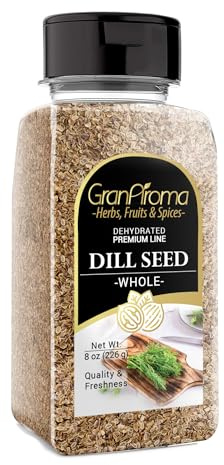 GranAroma Whole Dill Seeds, 8 oz, Bright Flavor, Pickling & Brining, Versatile Ingredient