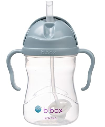 b.box Sippy Cup | Drink from Any Angle | Fliptop, Weighted Straw, Leak Proof & Easy Grip | BPA Free, Dishwasher Safe | from 6m+ | 240ml