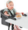 Ezebaby Tischsitz Klappbarer Sitzerhöhung Tragbarer Baby Hochstuhl Schnelle Anpassung mit 5-punkt Sicherheitsgurt und Tragetasche für Tischdicken von 2,5 bis 7,5CM (Schwarz, ohne Tablett)