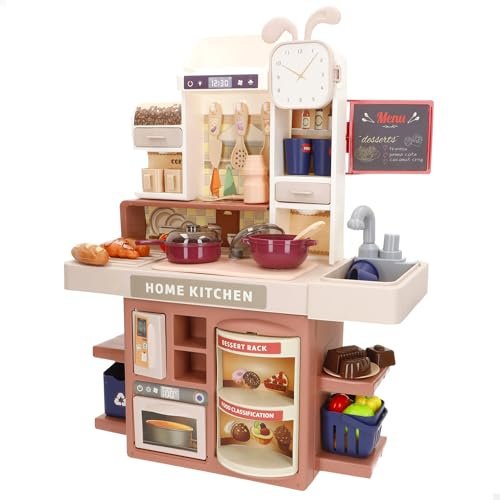 COLORBABY My Home Cocinita de Juguete Pastel, Luz, Sonido y Efectos, Incluye Accesorios, Juguetes simbólicos, Juego de cocinar, Juegos para niños y niñas, Regalos niños, A Partir 3 años (39572)