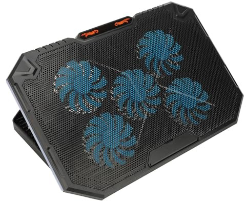 SUNGOOYUE Base di Raffreddamento per Laptop con 5 Ventole, di Raffreddamento Efficiente per Notebook da 13-17 Pollici, Materiale Durevole