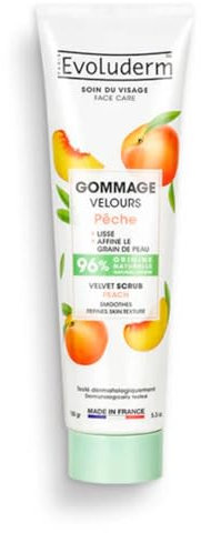 Evoluderm - Gommage Exfoliant à Extrait de Pêche – 150 ml – Fabrication Française