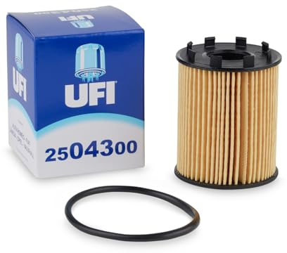 UFI Filters, Filtro Olio 25.043.00, Filtro Olio per Ricambio, Adatto a Auto, Applicabile su Diversi Modelli Abarth, Alfa Romeo, Fiat, Ford, Jeep, Lancia, Opel, Subaru, Suzuki e Vauxhall