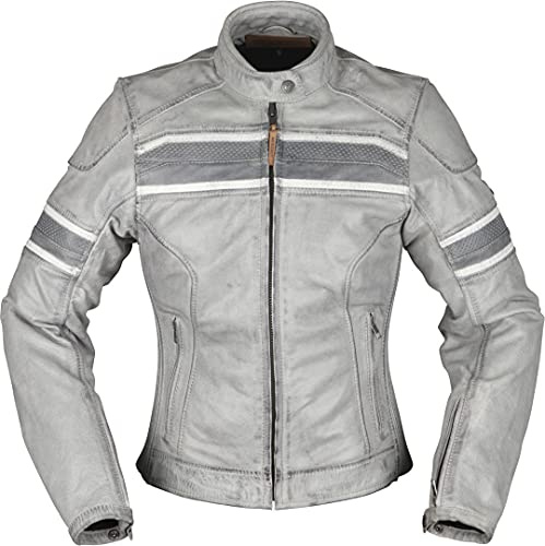 Modeka Iona Damer Motorcykel Skinnjacka, rot, 38