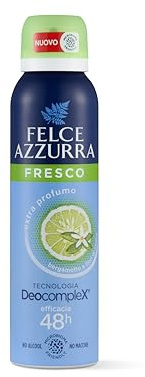 Felce Azzurra - Fresh Deodorant Spray mit Aloe Vera, IdraTalc-Formel, Wirksamkeit 48 Stunden, hinterlässt keine Flecken - 150 ml