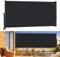 YRHome Seitenmarkise Sichtschutz 100 x 300 cm Ausziehbar Witterungsbeständig Markise Seitenwandmarkise Seitenrollo mit Wandhalterung Wandmontage Sonnenschutz für Balkon Terrasse Garten Anthrazit
