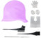 SKHAOVS Kit de 7 tapas de silicona para resaltar, gorro de silicona con agujero perforado para el cabello con aguja para resaltar, para salón de color, herramientas de peluquería de silicona para