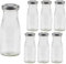 Vitrea 6 Empty Glass Bottles Epi 150 ml Screw Cap Silver - Milk Bottles, Juice Bottles, Small Bottles for Filling with Lid - for Milk, Juice, Smoothies, Oil - Pack of 6, TO43