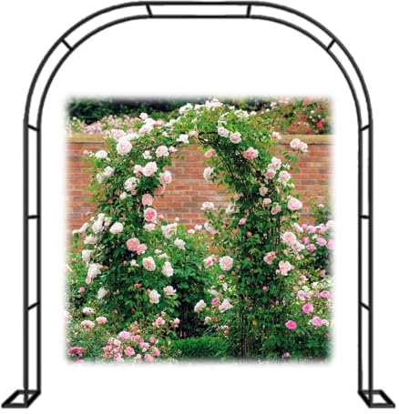 Bcojnlue Muy Resistente Arco De Rosas, Arco De Jardín Resistente A La Intemperie, Enrejado De Metal Para Plantas Trepadoras De Interior Soporte Exterior, Patio Decoración Para Fiestas(Negro,W180xH220c