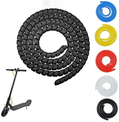CERFFOOL 1M Spiralkabelskydd för Xiaomi M365/Pro/1S för Ninebot G30 skoter broms spiral tub kabelskydd skydd för elskoter tillbehör