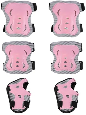 NHQZ Protection Roller Enfant, Kit de Protection pour Patins à roulettes vec Genouillères, Coudières et Protèges-Poignets 6 en 1, Equipement de Protection pour Le Patinage à roulettes Scooter