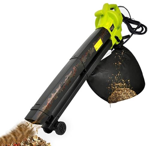 Soplador de hojas de jardín, soplador y aspirador de hojas inalámbrico de 3000 W, miniaspirador de hojas inalámbrico liviano de 150 CFM, sopladores eléctricos de mano para recolección de hojas de ja