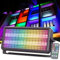 150W Lumière Stroboscopique Thunderbolt, 270 RGB + 180 Blanc LEDs Éclairage de Fond Lumières de Scène avec Télécommande pour DJ Discothèque Fete Effets Performances, 1 pièce