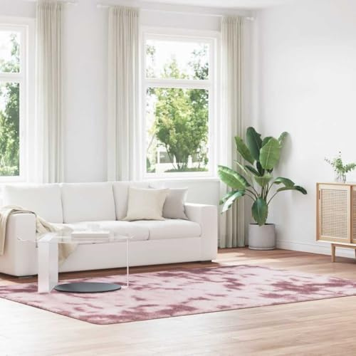 Tonture Teppich Shaggy Hochflor NAVARRA Altrosa, 200x290 cm, Polyester Bodenteppich für Wohnzimmer, Schlafzimmer, Büro, Balkon Dekoration, pflegeleicht & rutschfest