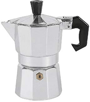 Karl Krüger Alu-Espressokocher eckig, 1 Tasse, Aluminium, Silber