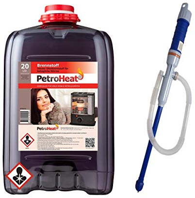 CAGO Petroleum Kanister, für eine saubere Verbrennung (20 Liter mit elektrischer Handpumpe)
